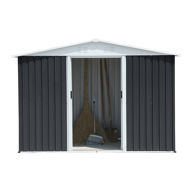 8x6 grey metal shed
